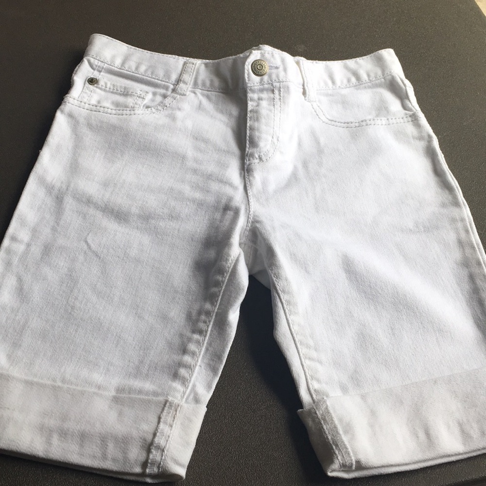 Gymboree white jean shorts